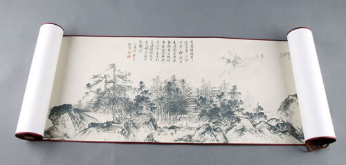 Painting: Remote Mountains and Rivers, 溪山清远图