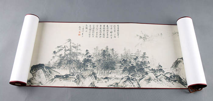 Painting: Remote Mountains and Rivers, 溪山清远图